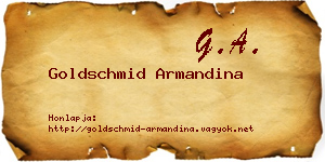 Goldschmid Armandina névjegykártya